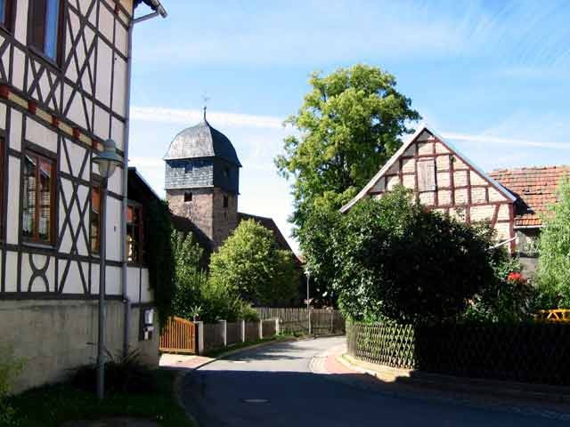 Großkochberg — Dorfansicht mit Kirche St. Michael